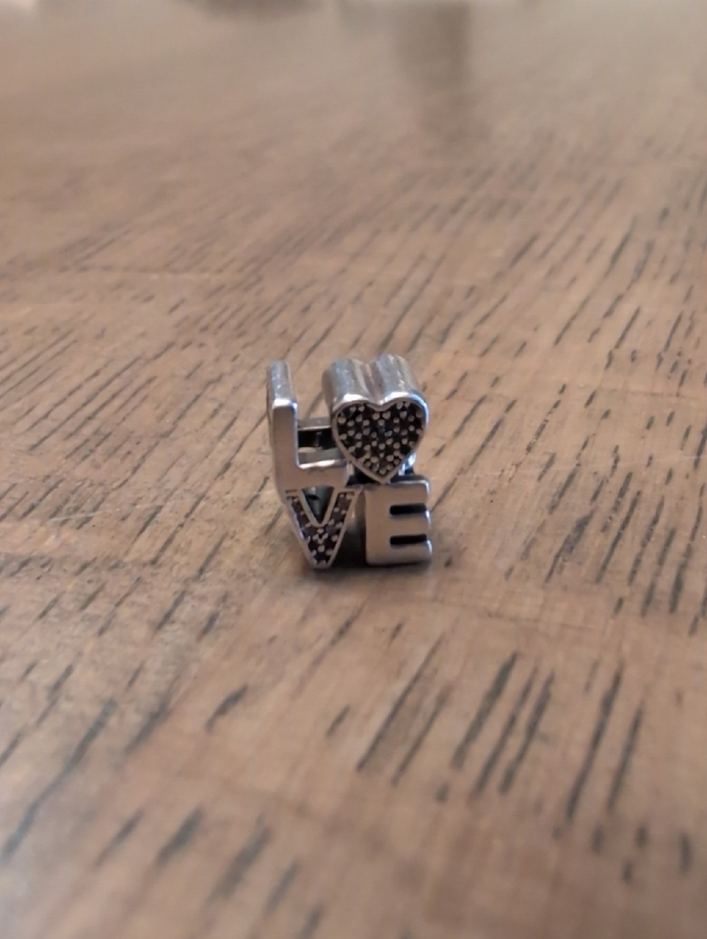 Pandora Silver 'LOVE' Heart Letter Charm
